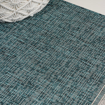 Alda Modern Minimalist Mingled Solid Indoor/Outdoor Area Rug